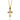 DUBj-266-3 Double face Cross Necklace YELLOW GOLD
