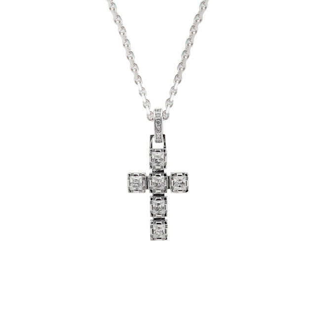 Crown Cross Necklace -white- DUBj-289-2 | DUBcollection – DUB